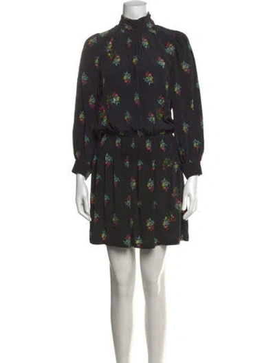 Pre-owned Zadig & Voltaire Silk Mini Dress In Black