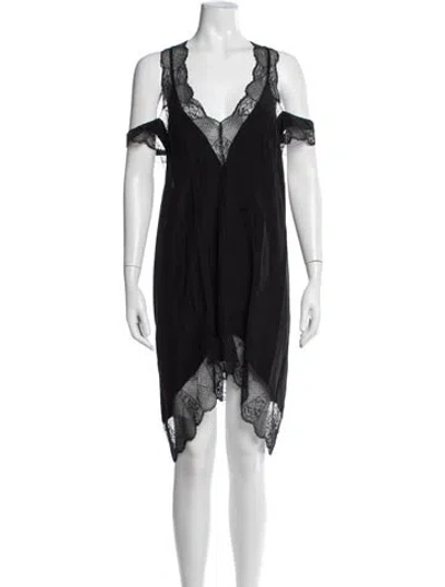 Pre-owned Zadig & Voltaire Silk Mini Dress In Black