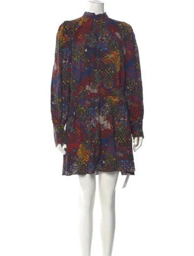 Pre-owned Zadig & Voltaire Silk Mini Dress In Blue