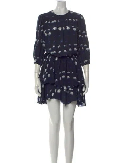 Pre-owned Zadig & Voltaire Silk Mini Dress In Blue