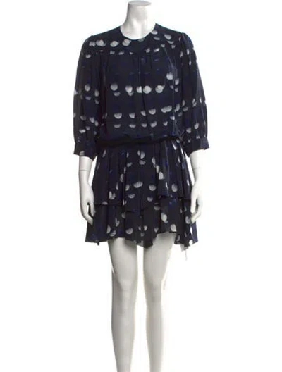 Pre-owned Zadig & Voltaire Silk Mini Dress In Blue
