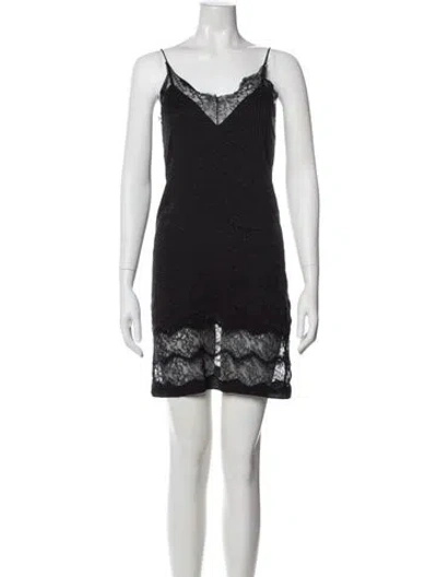 Pre-owned Zadig & Voltaire Silk Mini Dress In Gray