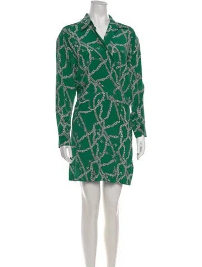 Pre-owned Zadig & Voltaire Silk Mini Dress In Green