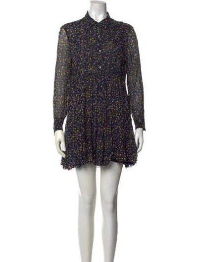 Pre-owned Zadig & Voltaire Silk Mini Dress In Multi