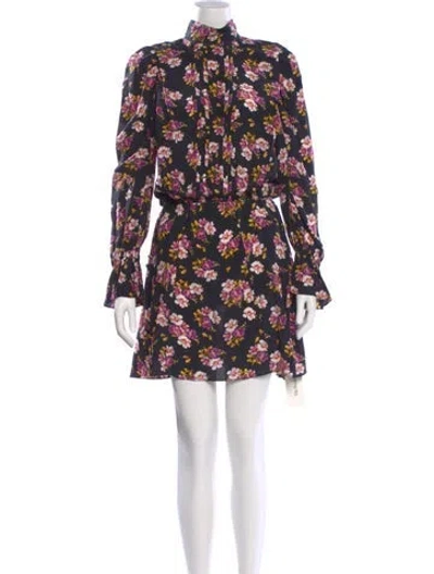 Pre-owned Zadig & Voltaire Silk Mini Dress In Multi