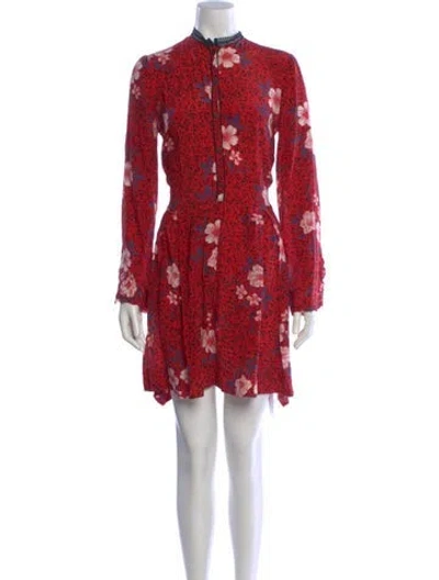 Pre-owned Zadig & Voltaire Silk Mini Dress In Multi