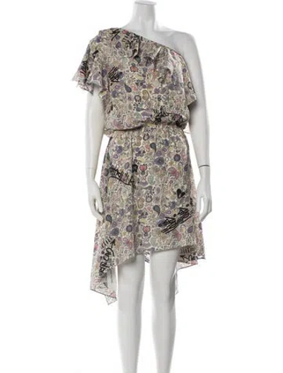 Pre-owned Zadig & Voltaire Silk Mini Dress In Neutral