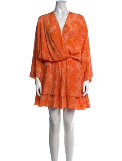 Pre-owned Zadig & Voltaire Silk Mini Dress In Orange