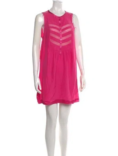 Pre-owned Zadig & Voltaire Silk Mini Dress In Pink