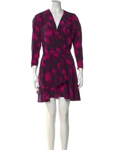 Pre-owned Zadig & Voltaire Silk Mini Dress In Purple