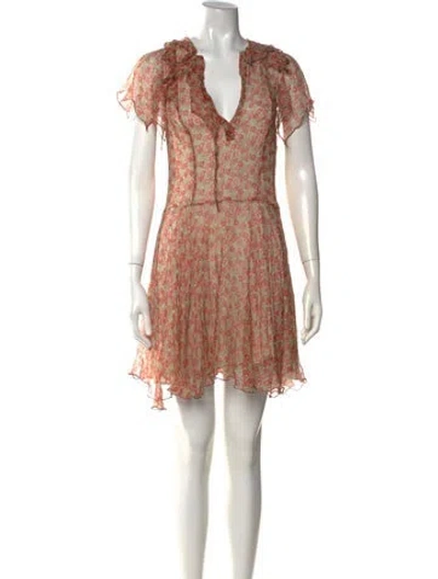 Pre-owned Zadig & Voltaire Silk Mini Dress In Red