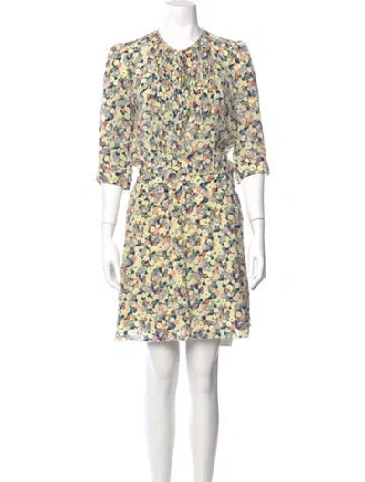 Pre-owned Zadig & Voltaire Silk Mini Dress In Yellow