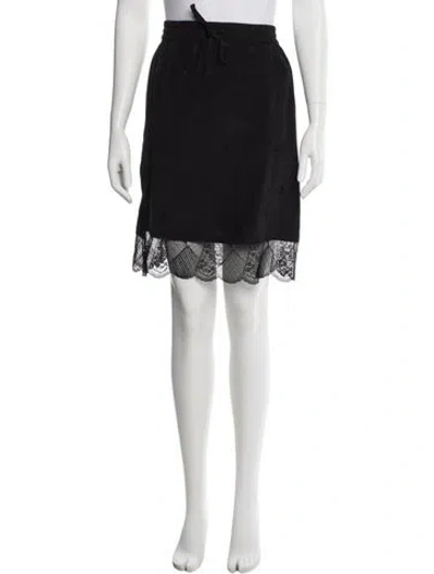 Pre-owned Zadig & Voltaire Silk Mini Skirt In Black