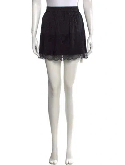 Pre-owned Zadig & Voltaire Silk Mini Skirt In Black