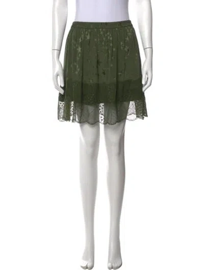 Pre-owned Zadig & Voltaire Silk Mini Skirt In Green