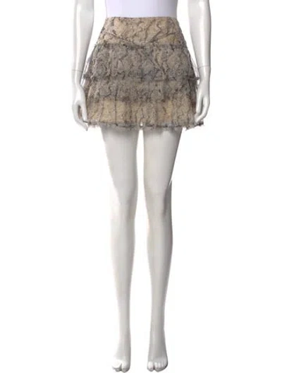Pre-owned Zadig & Voltaire Silk Mini Skirt In Neutral