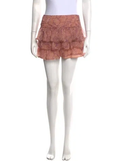 Pre-owned Zadig & Voltaire Silk Mini Skirt In Neutrals
