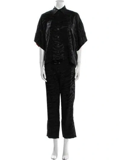 Pre-owned Zadig & Voltaire Silk Pant Set In Black