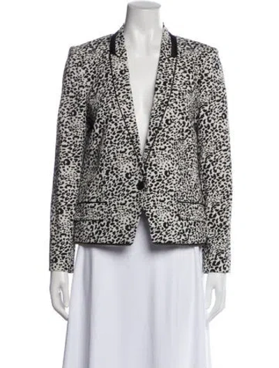 Pre-owned Zadig & Voltaire Silk Printed Blazer In Multi