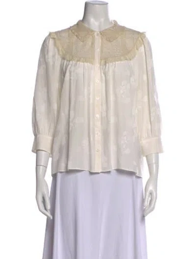 Pre-owned Zadig & Voltaire Silk Printed Blouse In Neutral