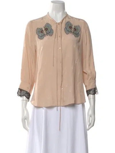 Pre-owned Zadig & Voltaire Silk Printed Blouse In Neutral