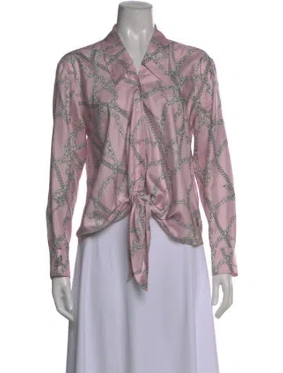 Pre-owned Zadig & Voltaire Silk Printed Blouse In Purple