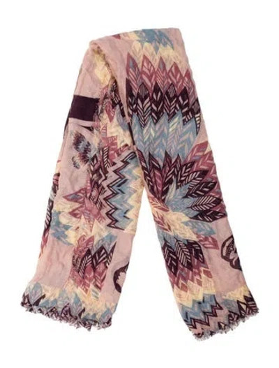 Pre-owned Zadig & Voltaire Silk Printed Scarf In Purple