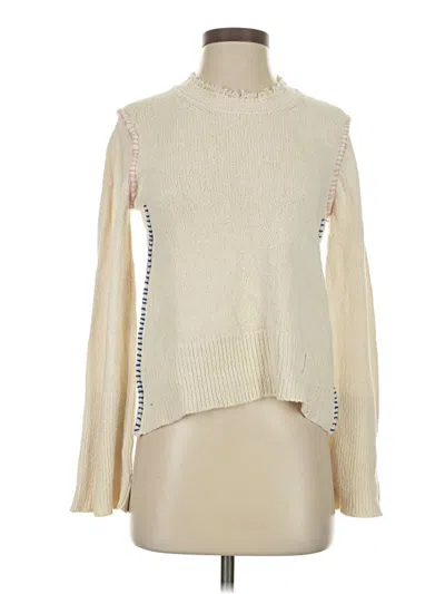 Pre-owned Zadig & Voltaire Silk Pullover Sweater In White