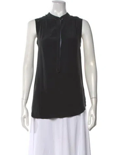 Pre-owned Zadig & Voltaire Silk Sleeveless Top In Gray