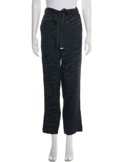 Pre-owned Zadig & Voltaire Silk Wide Leg Pants In Black