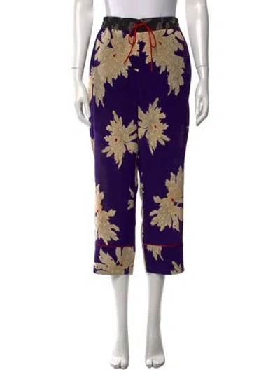 Pre-owned Zadig & Voltaire Silk Wide Leg Pants In Purple