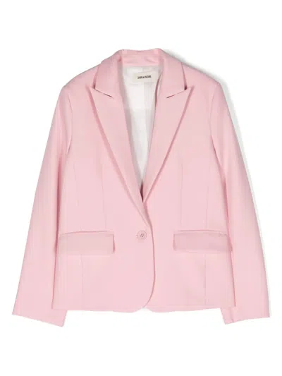 Zadig & Voltaire Kids' Girls Pink Blazer