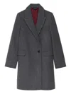 Zadig & Voltaire Single-button Coat In Gray