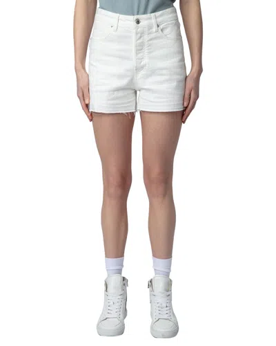Zadig & Voltaire Sissi Denim Eco Short In Animal Print