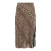 Zadig & Voltaire Leopard-print Lace-insert Straight Skirt In Animal Print