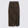 Zadig & Voltaire Leopard-print Lace-insert Straight Skirt In Multi