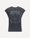 Zadig & Voltaire Skull Strass T-shirt In Blue