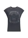 Zadig & Voltaire Skull Strass T-shirt In Blue