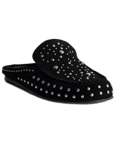 Zadig & Voltaire Sleeper Dream Studs Leather Sandal In Black