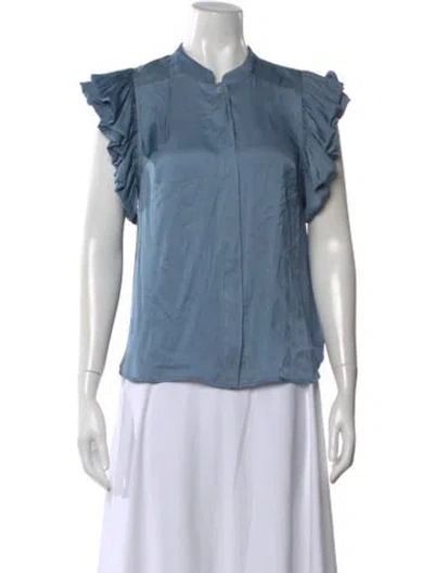 Pre-owned Zadig & Voltaire Sleeveless Blouse In Blue