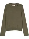 Zadig & Voltaire Slogan-embroidered Wool Jumper In Green