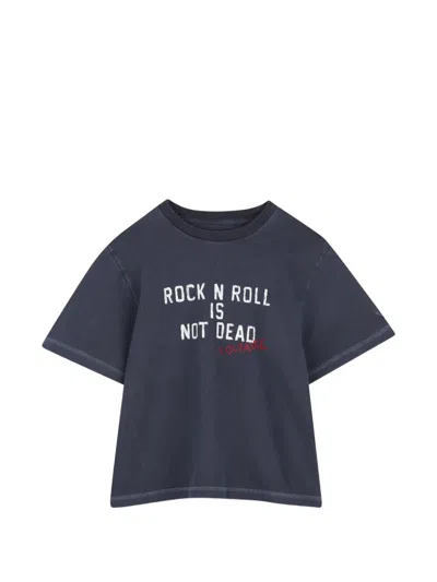 Zadig & Voltaire Kids' Slogan-print T-shirt In Blue