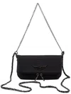 Zadig & Voltaire Umhängetasche In Schlangenleder-optik In Black