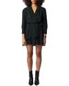 Zadig & Voltaire Rogers Soft Leo Silk Dress In Multi