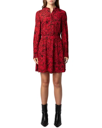 Zadig & Voltaire Refla Soft Wild Voltaire Dress In Red