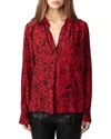 Zadig & Voltaire Tink Soft Wild Voltaire Shirt In Red