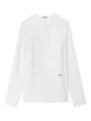 Zadig & Voltaire Sora Embroidered Henley Shirt In White