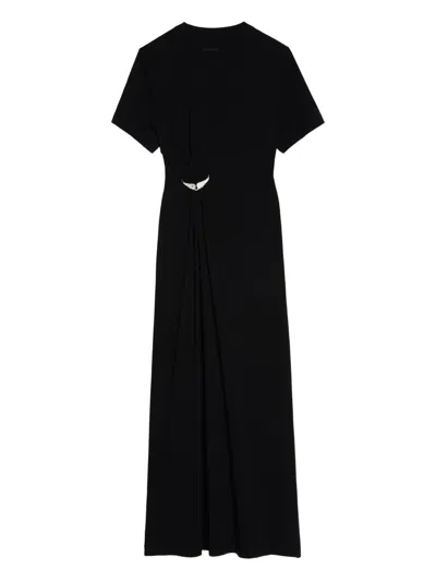 Zadig & Voltaire Zadig&voltaire Sport Dress With Black Slit And Wing Brooch