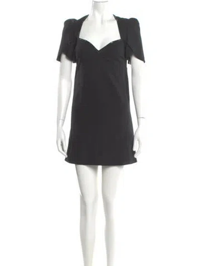 Pre-owned Zadig & Voltaire Square Neckline Mini Dress W/ Tags In Black