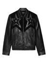 Zadig & Voltaire Star-appliqué Leather Jacket In Black